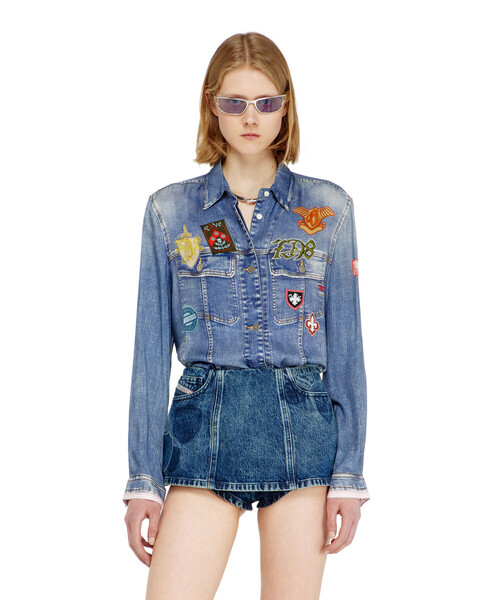 DIESEL（ディーゼル）の「ウィメンズ シャツ C-RONORY（シャツ/ブラウス・レディース・インディゴブルー・38）」の4枚目の写真
