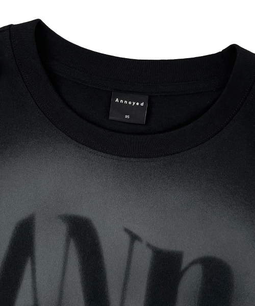 ANNOYED（アノイド）の「グラデーションスプレーウォッシング半袖Tシャツ LQ3TU636_BLACK（Tシャツ/カットソー・メンズ・その他・95/100/105）」の3枚目の写真