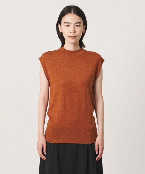 MARW UNITED ARROWS(マルゥ ユナイテッドアローズ)の「<MARW UNITED ARROWS>ハイネック フレンチスリーブ ニット(ニット/セーター・レディース・ネイビー/ダークオレンジ・FREE)」の8枚目の写真