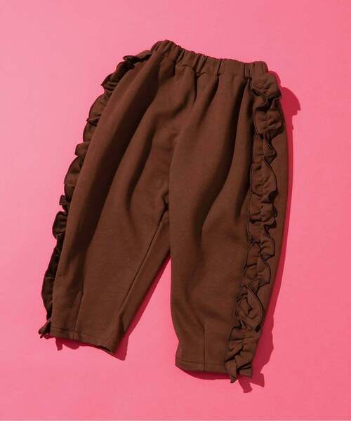 BREEZE（ブリーズ）の「girlsバレルレッグスウェットパンツ（スウェットパンツ・キッズ・ブラウン/グレー・100/110/120/80/90/140/130）」の2枚目の写真