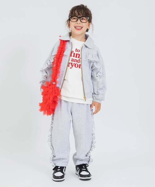 BREEZE（ブリーズ）の「girlsバレルレッグスウェットパンツ（スウェットパンツ・キッズ・ブラウン/グレー・100/110/120/80/90/140/130）」の5枚目の写真