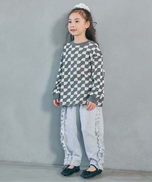 BREEZE（ブリーズ）の「girlsバレルレッグスウェットパンツ（スウェットパンツ・キッズ・ブラウン/グレー・100/110/120/80/90/140/130）」の7枚目の写真