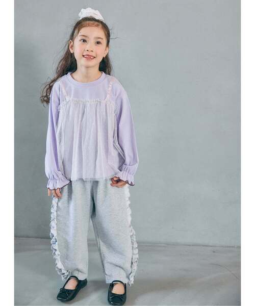 BREEZE（ブリーズ）の「girlsバレルレッグスウェットパンツ（スウェットパンツ・キッズ・ブラウン/グレー・100/110/120/80/90/140/130）」の8枚目の写真