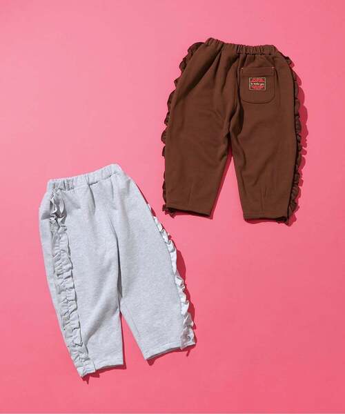 BREEZE（ブリーズ）の「girlsバレルレッグスウェットパンツ（スウェットパンツ・キッズ・ブラウン/グレー・100/110/120/80/90/140/130）」の9枚目の写真