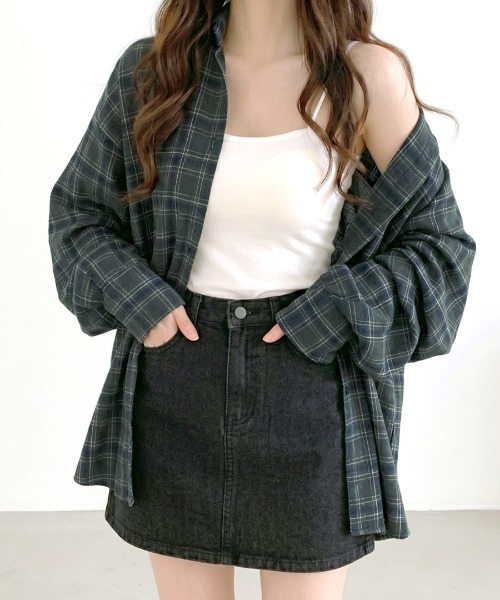 Riff(リフ)の「チェック柄シアーシャツ(シャツ/ブラウス・レディース・グリーン/ホワイト・FREE)」の17枚目の写真