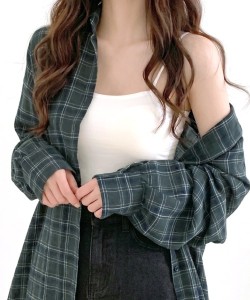 Riff(リフ)の「チェック柄シアーシャツ(シャツ/ブラウス・レディース・グリーン/ホワイト・FREE)」の18枚目の写真