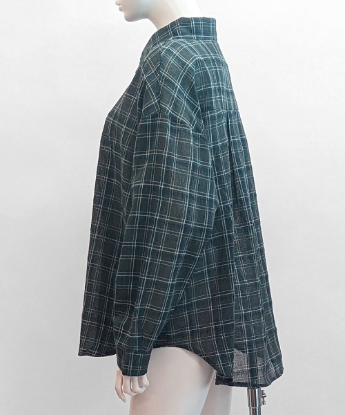 Riff(リフ)の「チェック柄シアーシャツ(シャツ/ブラウス・レディース・グリーン/ホワイト・FREE)」の12枚目の写真