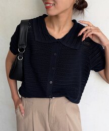 Chez toi | メッシュポロニットカーディガン(カーディガン/ボレロ)