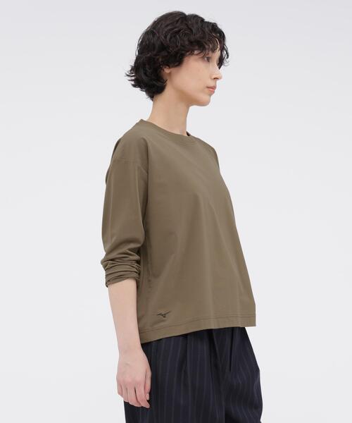 MARGARET HOWELL(マーガレットハウエル)の「POLYESTER COTTON HIGH GAUGE PIQUE JERSEY TOP(Tシャツ/カットソー・レディース・ベージュ系その他4/ネイビー系1・2)」の3枚目の写真
