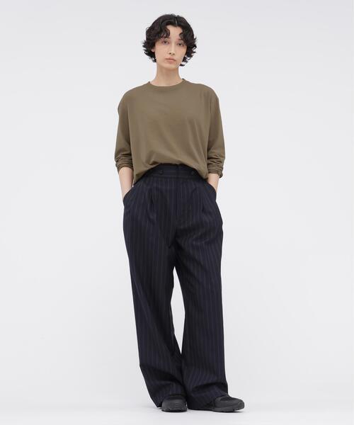 MARGARET HOWELL(マーガレットハウエル)の「POLYESTER COTTON HIGH GAUGE PIQUE JERSEY TOP(Tシャツ/カットソー・レディース・ベージュ系その他4/ネイビー系1・2)」の4枚目の写真