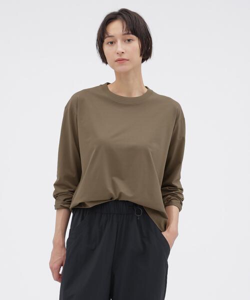 MARGARET HOWELL(マーガレットハウエル)の「POLYESTER COTTON HIGH GAUGE PIQUE JERSEY TOP(Tシャツ/カットソー・レディース・ベージュ系その他4/ネイビー系1・2)」の5枚目の写真