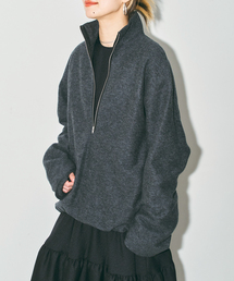 CITYSHOP | 《追加3》FELTED WOOL HALF ZIP TOP：カットソー(Tシャツ/カットソー)