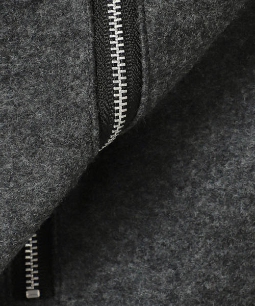 CITYSHOP（シティーショップ）の「《追加3》FELTED WOOL HALF ZIP TOP：カットソー（Tシャツ/カットソー・レディース・チャコールグレー/ホワイト・FREE）」の19枚目の写真