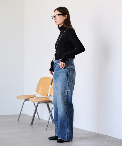 FRAMeWORK（フレームワーク）の「HTシアーストレッチタートル（Tシャツ/カットソー・レディース・ブラック/ベージュ/ホワイト/チャコールグレー・FREE）」の6枚目の写真