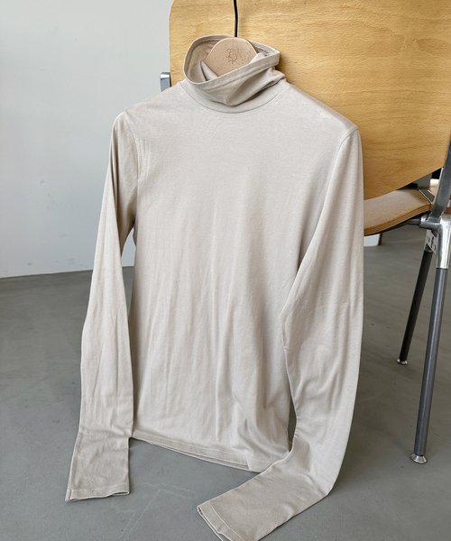 FRAMeWORK（フレームワーク）の「HTシアーストレッチタートル（Tシャツ/カットソー・レディース・ブラック/ベージュ/ホワイト/チャコールグレー・FREE）」の22枚目の写真