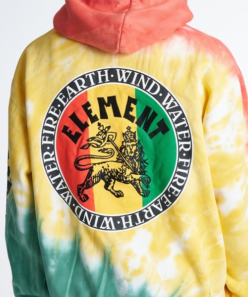 ELEMENT(エレメント)の「ELEMENT メンズ RAGGA HOOD パーカー 【2026年秋冬モデル】/エレメントバック袖プリントフーディー(パーカー・メンズ・ラスタ/ブラック/ホワイト系その他・X-LARGE/LARGE/MEDIUM)」の18枚目の写真