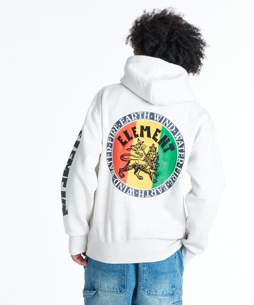 ELEMENT(エレメント)の「ELEMENT メンズ RAGGA HOOD パーカー 【2026年秋冬モデル】/エレメントバック袖プリントフーディー(パーカー・メンズ・ラスタ/ブラック/ホワイト系その他・X-LARGE/LARGE/MEDIUM)」の6枚目の写真