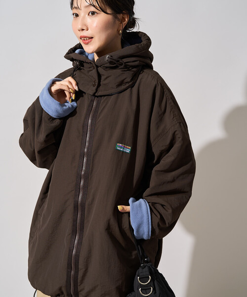 FREAK'S STORE(フリークスストア)の「限定展開 FREAK'S STORE OUTDOORS 裏フリース リバーシブル ジャケット(その他アウター・レディース・ピンク/ブラック/ブラウン/ライトグレー/オリーブ・フリ-)」の3枚目の写真