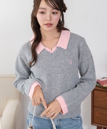 ∴WEGO/【26年秋冬新作】U.S.POLO ASSN.別注レイヤードニット