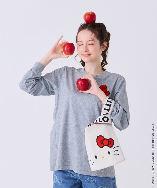 Jolly Poupee（ジョリープッペ）の「【HELLO KITTY】 ハローキティ ニットバッグ（トートバッグ・レディース・オフホワイト・FREE）」の9枚目の写真