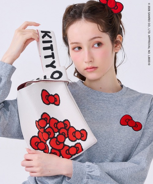 Jolly Poupee（ジョリープッペ）の「【HELLO KITTY】 ハローキティ ニットバッグ（トートバッグ・レディース・オフホワイト・FREE）」の11枚目の写真
