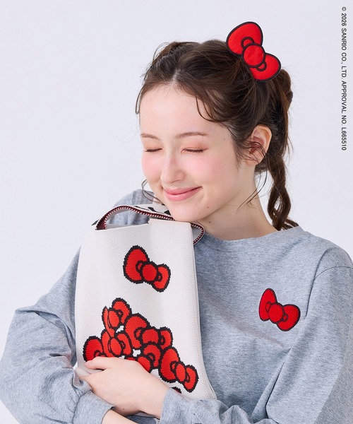 Jolly Poupee（ジョリープッペ）の「【HELLO KITTY】 ハローキティ ニットバッグ（トートバッグ・レディース・オフホワイト・FREE）」の14枚目の写真
