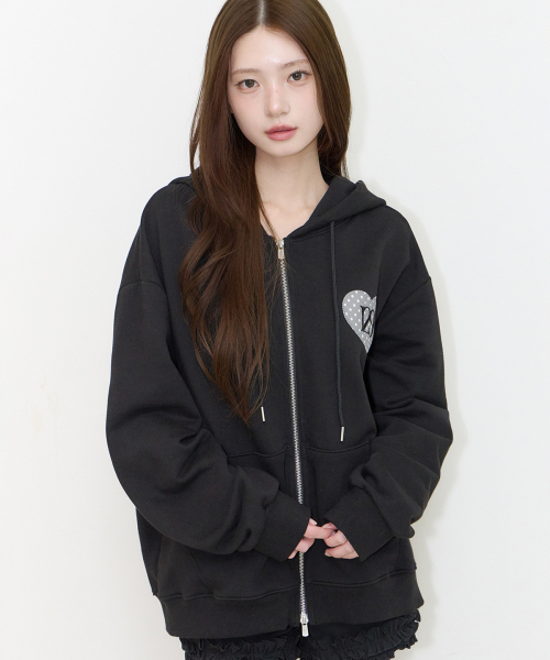 ILLIGO(イリゴ)の「129ドットフードジップアップブラック(パーカー・レディース・その他・SMALL/MEDIUM/LARGE)」の3枚目の写真