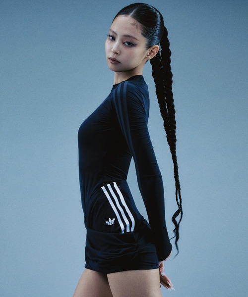 アディダス  長袖シャツ　アシンメトリー　スカート　セットアップ セール】【adidas Originals by JENNIE】アシンメトリースカート