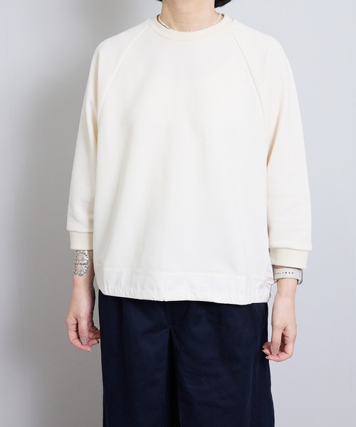 vent blanc（ヴァンブラン）の「ヴァンブラン vent blanc カノコ×タイプライターコンビプルオーバー（ジャージ・レディース・チャコールグレー・FREE）」の12枚目の写真