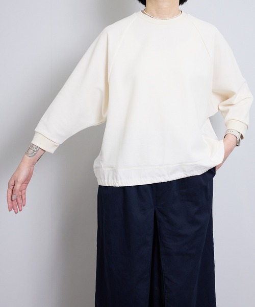 vent blanc（ヴァンブラン）の「ヴァンブラン vent blanc カノコ×タイプライターコンビプルオーバー（ジャージ・レディース・チャコールグレー・FREE）」の18枚目の写真