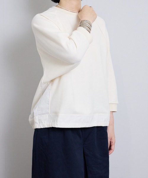 vent blanc（ヴァンブラン）の「ヴァンブラン vent blanc カノコ×タイプライターコンビプルオーバー（ジャージ・レディース・チャコールグレー・FREE）」の21枚目の写真