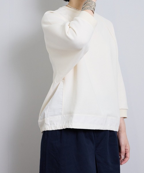 vent blanc（ヴァンブラン）の「ヴァンブラン vent blanc カノコ×タイプライターコンビプルオーバー（ジャージ・レディース・チャコールグレー・FREE）」の20枚目の写真