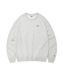 BACK LETTERING CONTRAST RIB SWEATSHIRT