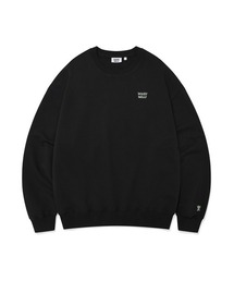 BACK LETTERING CONTRAST RIB SWEATSHIRT