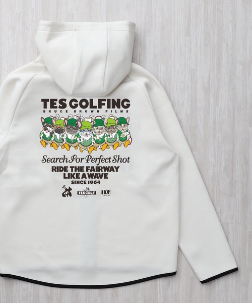 The Endless Summer(エンドレスサマー)の「TES GOLF TECH ZIP PK 7BUHI / フルジップパーカー(その他アウター・メンズ・カーキ/オフホワイト/グレー/ネイビー/ブラック・SMALL/MEDIUM/LARGE/X-LARGE/XX-LARGE)」の2枚目の写真