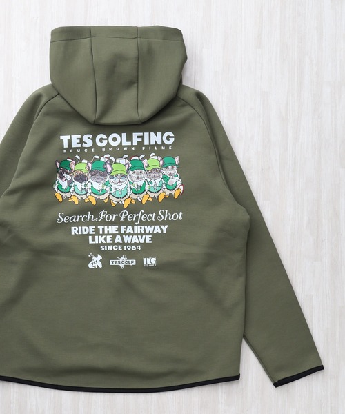 The Endless Summer(エンドレスサマー)の「TES GOLF TECH ZIP PK 7BUHI / フルジップパーカー(その他アウター・メンズ・カーキ/オフホワイト/グレー/ネイビー/ブラック・SMALL/MEDIUM/LARGE/X-LARGE/XX-LARGE)」の4枚目の写真