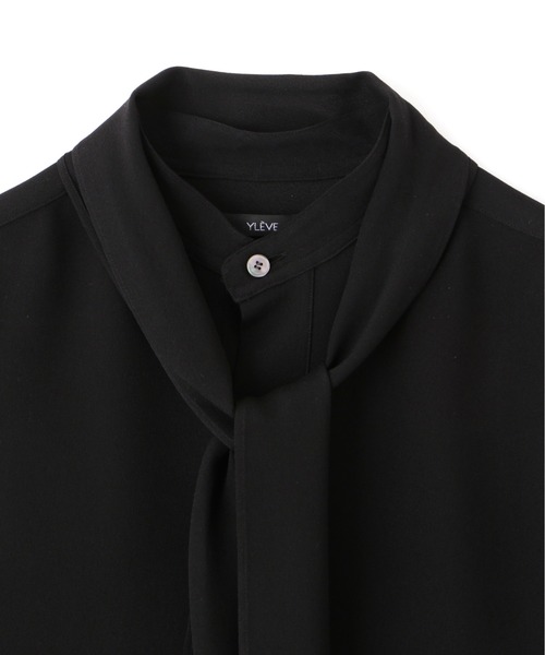YLEVE(イレーヴ)の「YLEVE / SILK BOWTIE BLOUSE(シャツ/ブラウス・レディース・ホワイト/ブラック・0/1)」の4枚目の写真