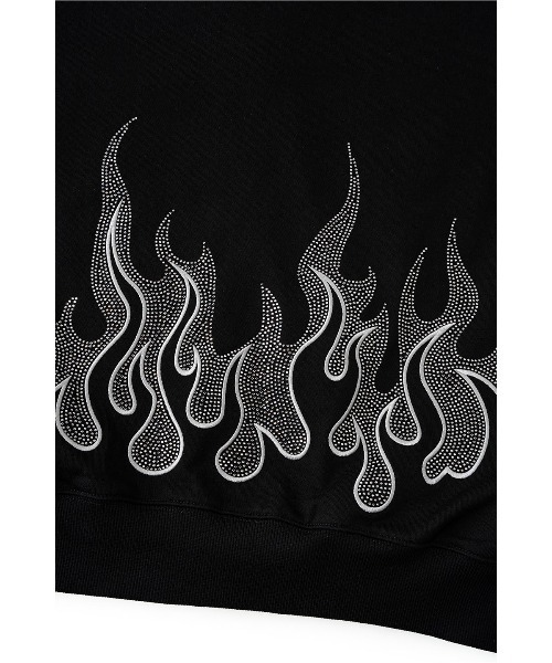SUPPLIER（サプライヤー）の「ジップフーディ｜Fire Pattern Rhinestone Zip Hoodie｜SUPPLIER（パーカー・メンズ・ブラック/レッド・LARGE/X-LARGE/SMALL/MEDIUM）」の13枚目の写真