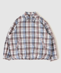 オンブレチェック ZIPUP SHIRTS BZ