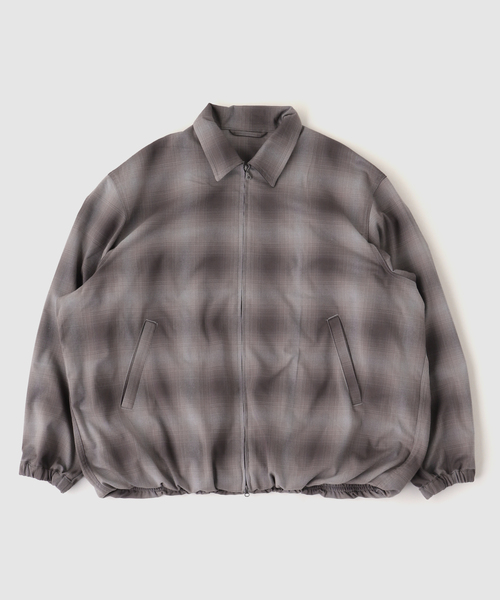 B.C STOCK(ベーセーストック)の「オンブレチェック ZIPUP SHIRTS BZ(ブルゾン・メンズ・チャコールグレー/サックスブルー/グリーン・MEDIUM/LARGE)」の1枚目の写真