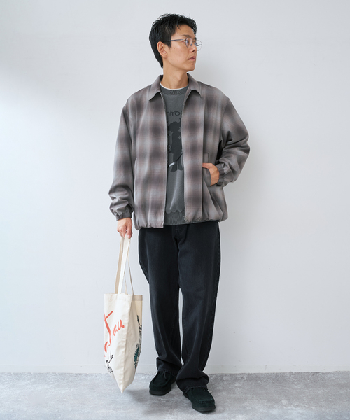 B.C STOCK(ベーセーストック)の「オンブレチェック ZIPUP SHIRTS BZ(ブルゾン・メンズ・チャコールグレー/サックスブルー/グリーン・MEDIUM/LARGE)」の10枚目の写真