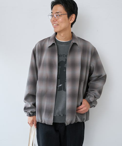 B.C STOCK(ベーセーストック)の「オンブレチェック ZIPUP SHIRTS BZ(ブルゾン・メンズ・チャコールグレー/サックスブルー/グリーン・MEDIUM/LARGE)」の13枚目の写真