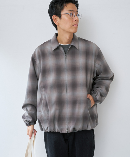 B.C STOCK(ベーセーストック)の「オンブレチェック ZIPUP SHIRTS BZ(ブルゾン・メンズ・チャコールグレー/サックスブルー/グリーン・MEDIUM/LARGE)」の14枚目の写真