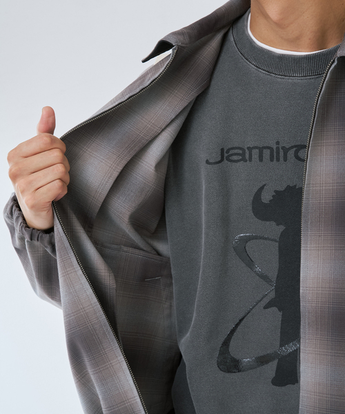B.C STOCK(ベーセーストック)の「オンブレチェック ZIPUP SHIRTS BZ(ブルゾン・メンズ・チャコールグレー/サックスブルー/グリーン・MEDIUM/LARGE)」の19枚目の写真