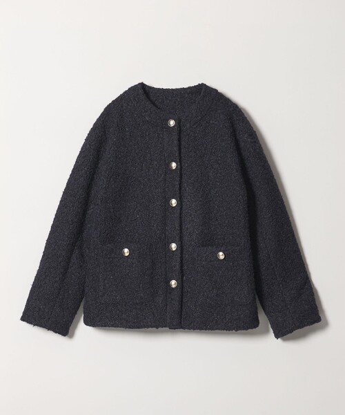 BEAUTY&YOUTH UNITED ARROWS(ビューティーアンドユースユナイテッドアローズ)の「【WEB限定】ナッピング ノーカラージャケット(ノーカラージャケット・レディース・ベージュ/ネイビー・S/M)」の8枚目の写真