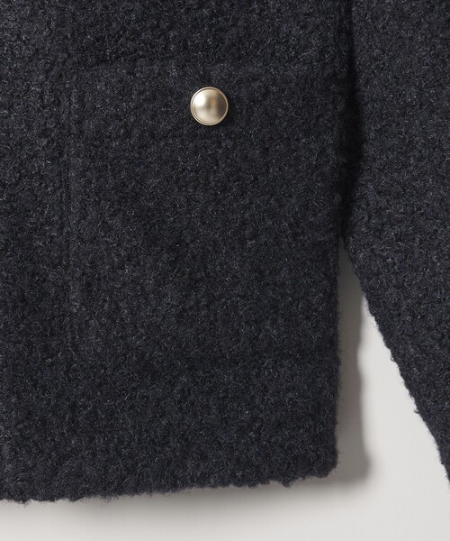 BEAUTY&YOUTH UNITED ARROWS(ビューティーアンドユースユナイテッドアローズ)の「【WEB限定】ナッピング ノーカラージャケット(ノーカラージャケット・レディース・ベージュ/ネイビー・S/M)」の4枚目の写真
