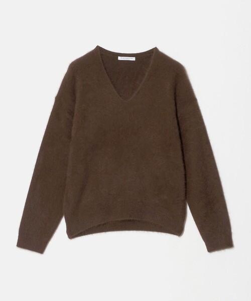 BEAUTY&YOUTH UNITED ARROWS(ビューティーアンドユースユナイテッドアローズ)の「フォックスカシミヤブレンド Vネック ニットプルオーバー(ニット/セーター・レディース・ブラック/ダークブラウン/ナチュラル/レッド・FREE)」の1枚目の写真