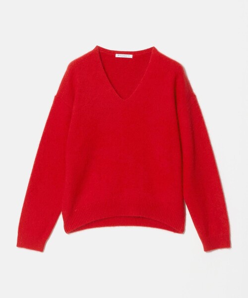 BEAUTY&YOUTH UNITED ARROWS(ビューティーアンドユースユナイテッドアローズ)の「フォックスカシミヤブレンド Vネック ニットプルオーバー(ニット/セーター・レディース・ブラック/ダークブラウン/ナチュラル/レッド・FREE)」の4枚目の写真