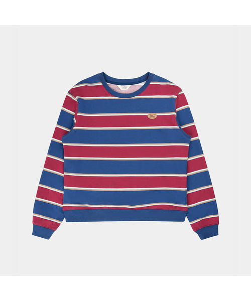 PIGMENT(ピグメント)の「大きめワンパッチボクシースウェット (YZTS2607117)(スウェット・レディース・ブラウン/ダークパープル・FREE)」の2枚目の写真