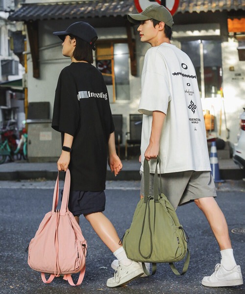 Culto(クルト)の「ナイロン テック ドローコード ナップサック / 2WAYドロストバックパック / ユニセックス(バックパック/リュック・レディース・ブラック/カーキ/ピンク/アイボリー・FREE)」の6枚目の写真